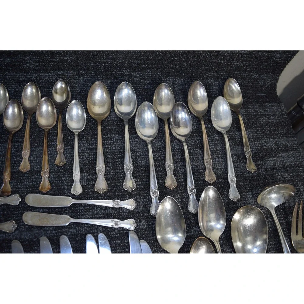 73 Pieces Old Company Silver Plate 